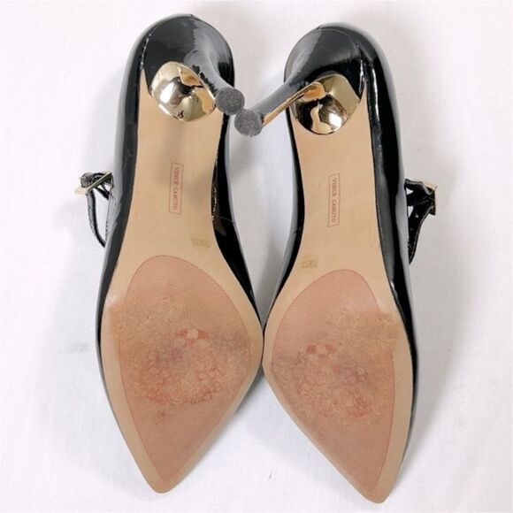 Vince Camuto Womens Heel Pumps Pointed-Toe Stiletto Patent Leather Black - Picture 7 of 7